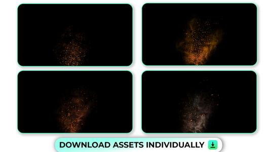 Ember Fire Particles with Smoke and Embers for Burning Effects