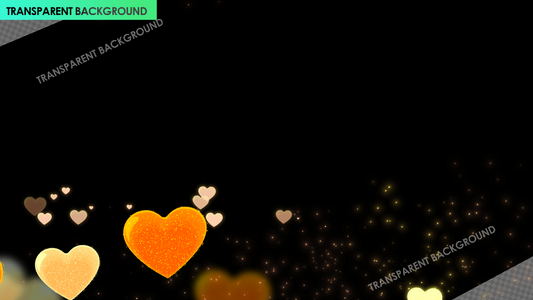 Glitter Hearts with Golden Particles and Luxury Hearts