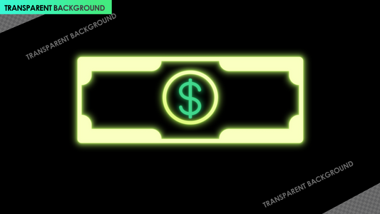 Dollar Note Neon Popup Rotation