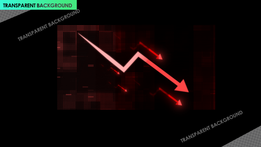 Fast Red Downward Loop Arrow for Infographics