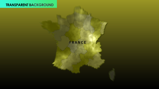 France Map with Terrain and Mud Texture Animation