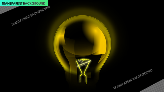 Bulb Reveal with Orange Spark and Yellow Glow Filament