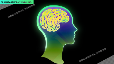Brain Activity Illustration with Moving Neural Signals and Dopamine Reaction