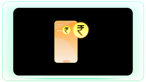 Digital Payment Indian Rupee Mobile Transfer stock footage visual