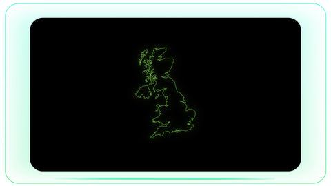 UK Map Neon Glow