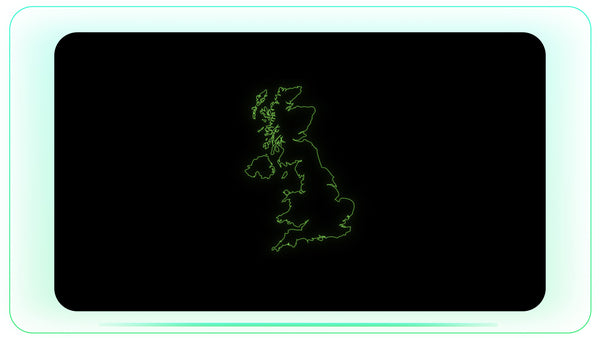 UK Map Neon Glow