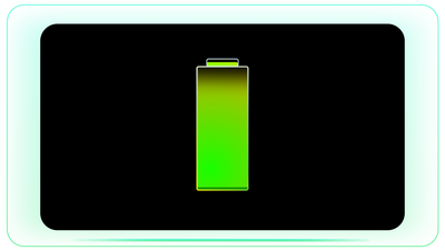Battery Full Green Gradient Fillup Topup Energy