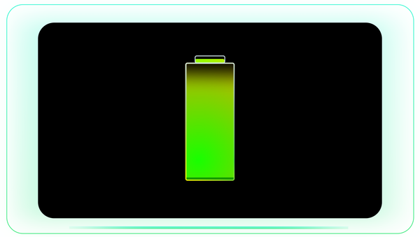 Battery Full Green Gradient Fillup Topup Energy