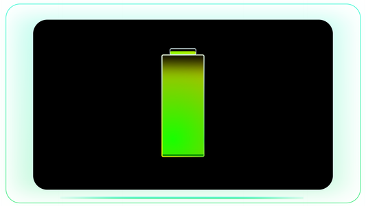 Battery Full Green Gradient Fillup Topup Energy stock footage visual