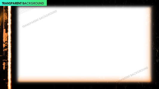 Retro Vintage Flicker Orange Thick Border Overlay