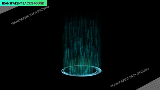 Circular HUD Base with Ascending Hologram Lines