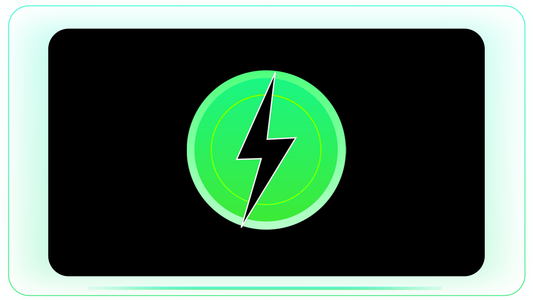 Power Outage Bolt Animation with Green Power Button stock footage visual