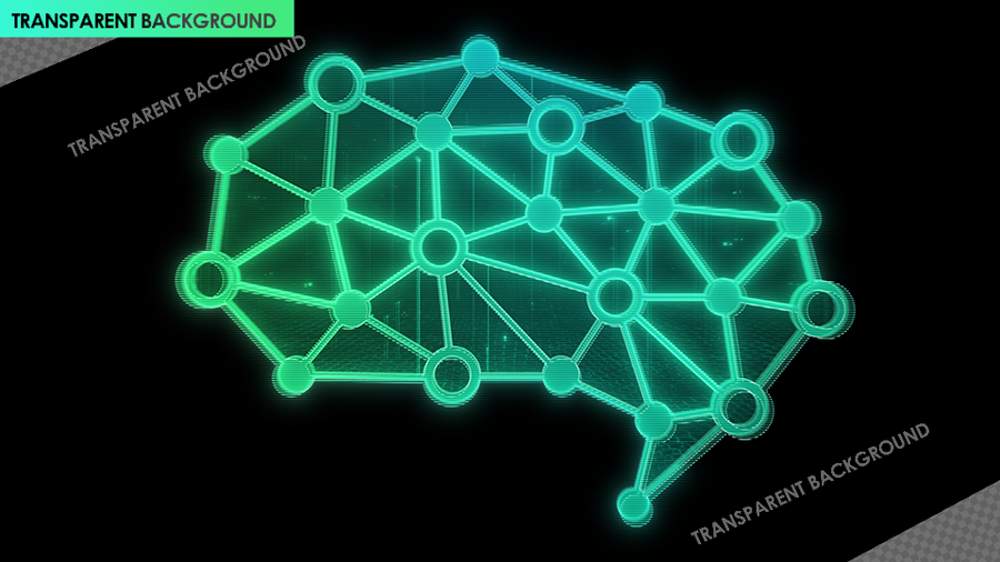 Technological Brain AI Illustration for Health and Fitness