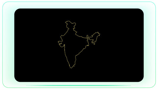 India Map Outline stock footage visual