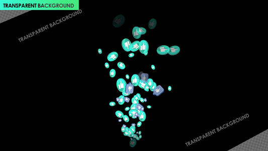 Social Media Like Icon Floating Overlay