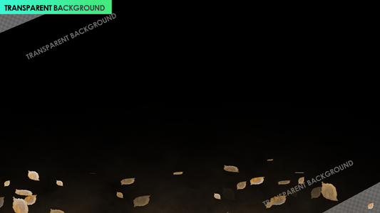 Dry Leaves with Dust in Wind Nature Elements Floating Overlay