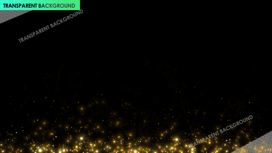Gold Particle Floating Sparkle Border for Celebrations
