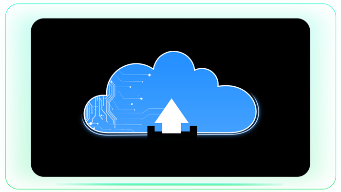 Cloud Storage Upload Technology stock footage visual