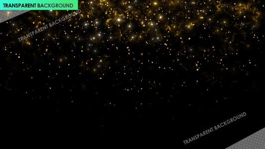 Gold Sparkles and Particle Shower Frame