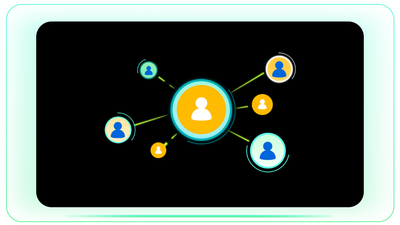 Human Network Connection with User Icons