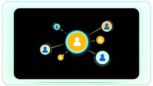 Human Network Connection with User Icons