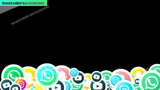 Social Media Floating Icons Popup with White Sphere Bubble