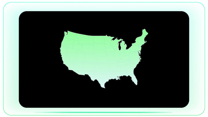 USA Map with States stock footage visual