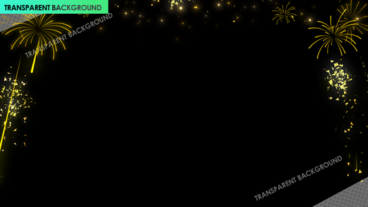 Golden Particle and Sparkles Celebration Frame