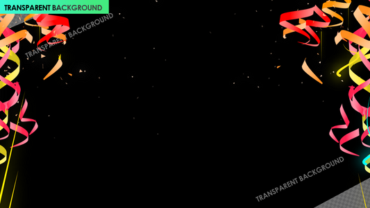 Gifts Overlay with Ribbon Fall and Popper for Celebrations