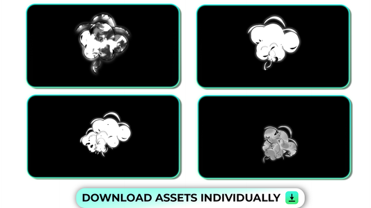 Cartoon Smoke Dark Loop Fire Elemental FX - Quickate Motion