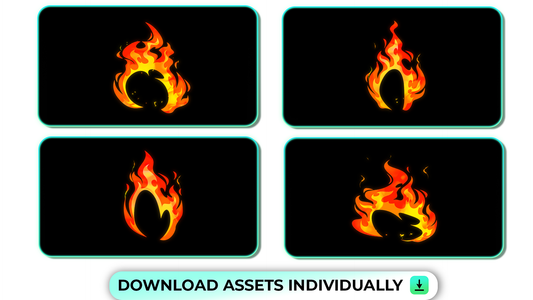 Red Hot Fire Stop Motion Flame Shapes Smoke Particles - Quickate Motion