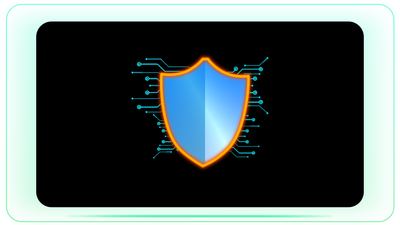 Tech Shield Cybersecurity with Network Lines
