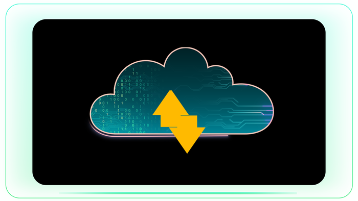 Cloud Storage Upload Download and Sync Technology stock footage visual