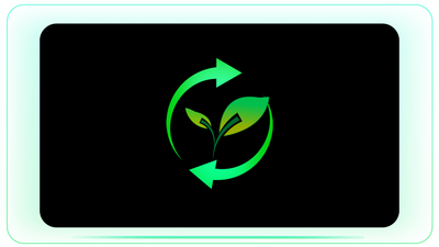 Plant Growth Green Energy Recycle Arrow