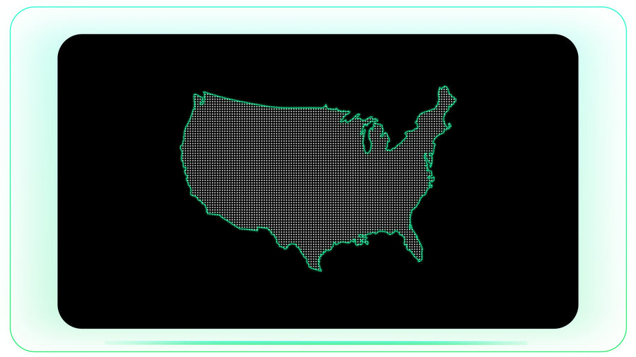 USA Dotted Map stock footage visual