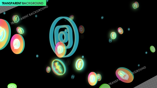 Social Media Icons Burst Addiction Zoom Loop