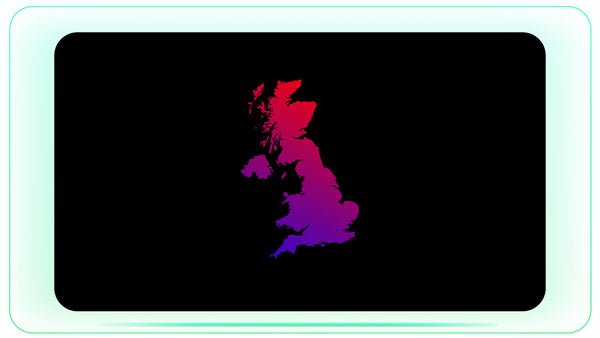 UK Map Red Purple
