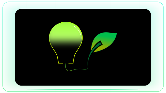 Green Energy Power Bulb with Plant Growth stock footage visual
