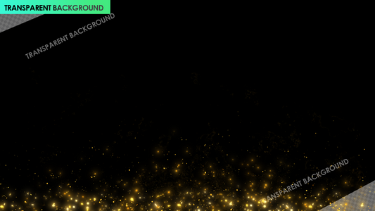 Golden Particles Glitter Glowing Upward