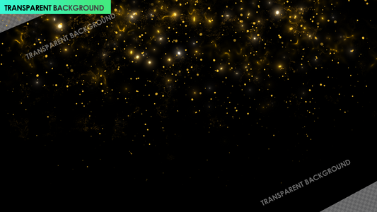 Golden Particles Glitter Flowing Down