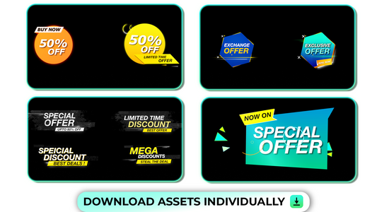 Vibrant Discount Elements for Sales and Marketing Campaigns