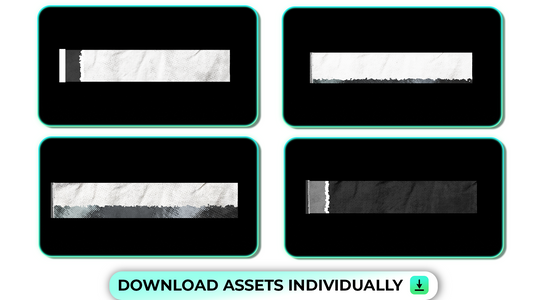 Grey and Black Paper Tear Lower Thirds with Tear Paper Effects