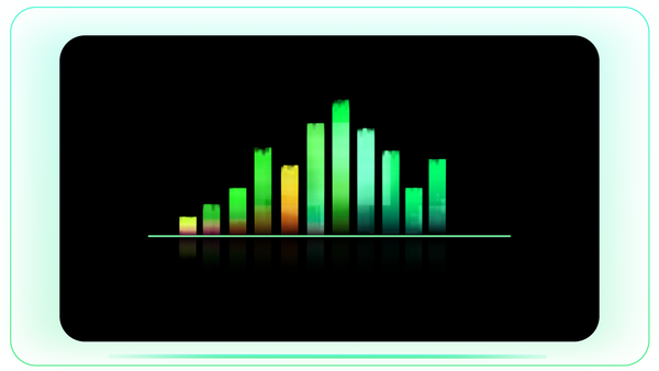 Graph Up Digital Textured Glitch Edges Bar Graph