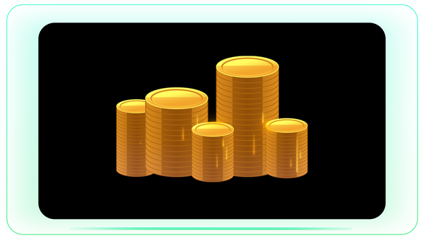 Stacked Gold and Dark Yellow Coins