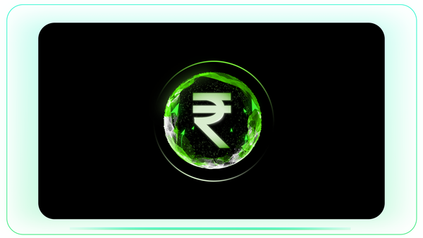 Rupee Currency Growth with Rising Arrows