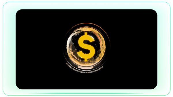Dollar Currency Globe with Tech Glitch Reveal