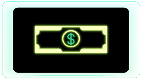 Dollar Note Neon Popup Rotation