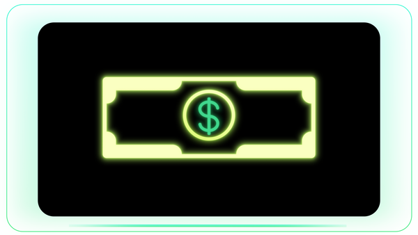 Dollar Note Neon Popup Rotation