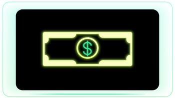 Dollar Note Neon Popup Rotation