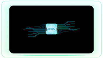 Tech Chip with AI IC Lines and Digital Elements